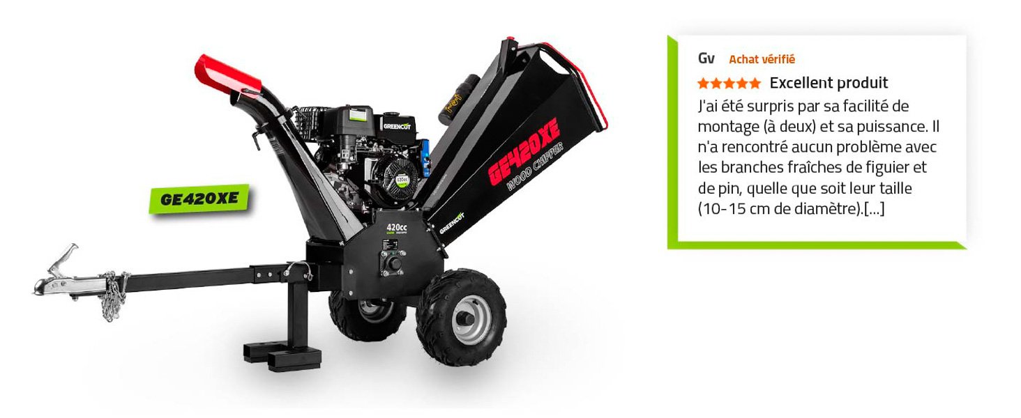 Broyeur de végétaux thermique 420 cc 120 mm démarrage électrique – image 1