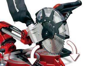 Scie à onglet radiale 2350 W avec glissière intégrée tête inclinable et laser largeur de coupe jusqu’à 340 mm – image 1
