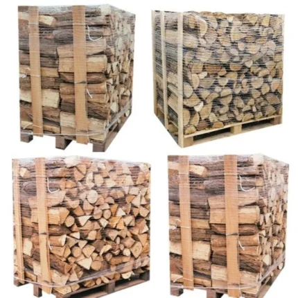 Bûches de bois 4 palettes chêne blanc hêtre et charme 40 cm