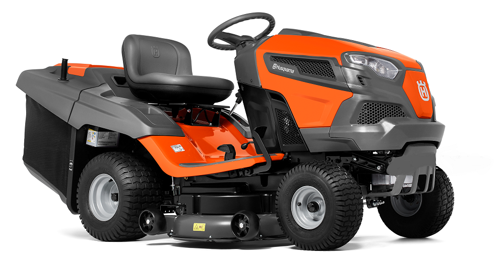 Husqvarna TC 242 T tracteur tondeuse avec lame à neige et remorque 275