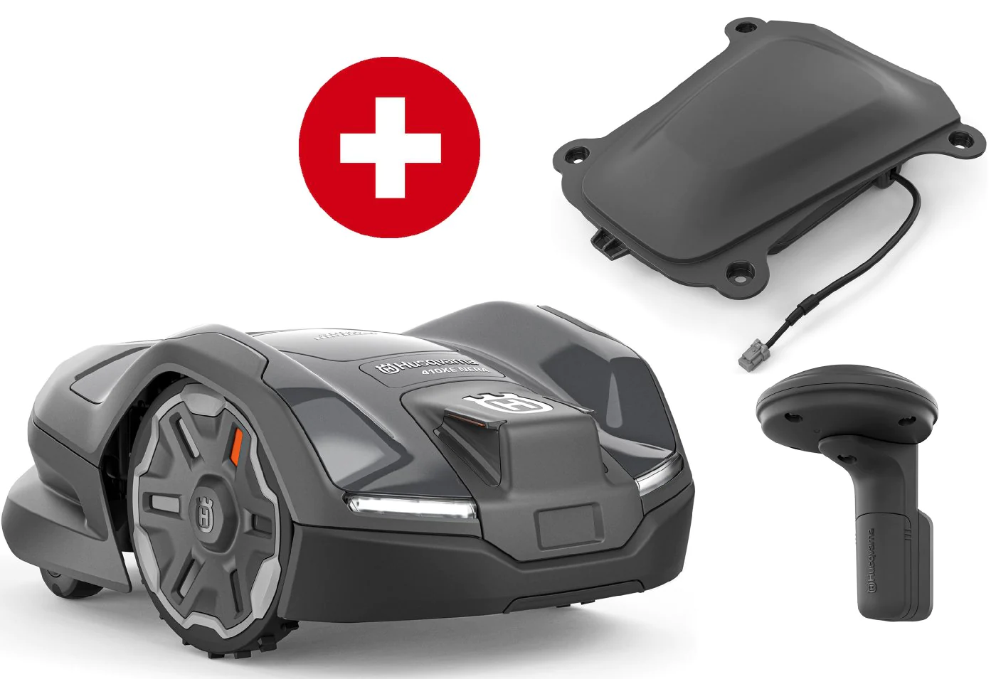 Robot tondeuse Husqvarna Automower 410XE NERA avec EPOS RS1 et EPOS Plug-In modèle 2024