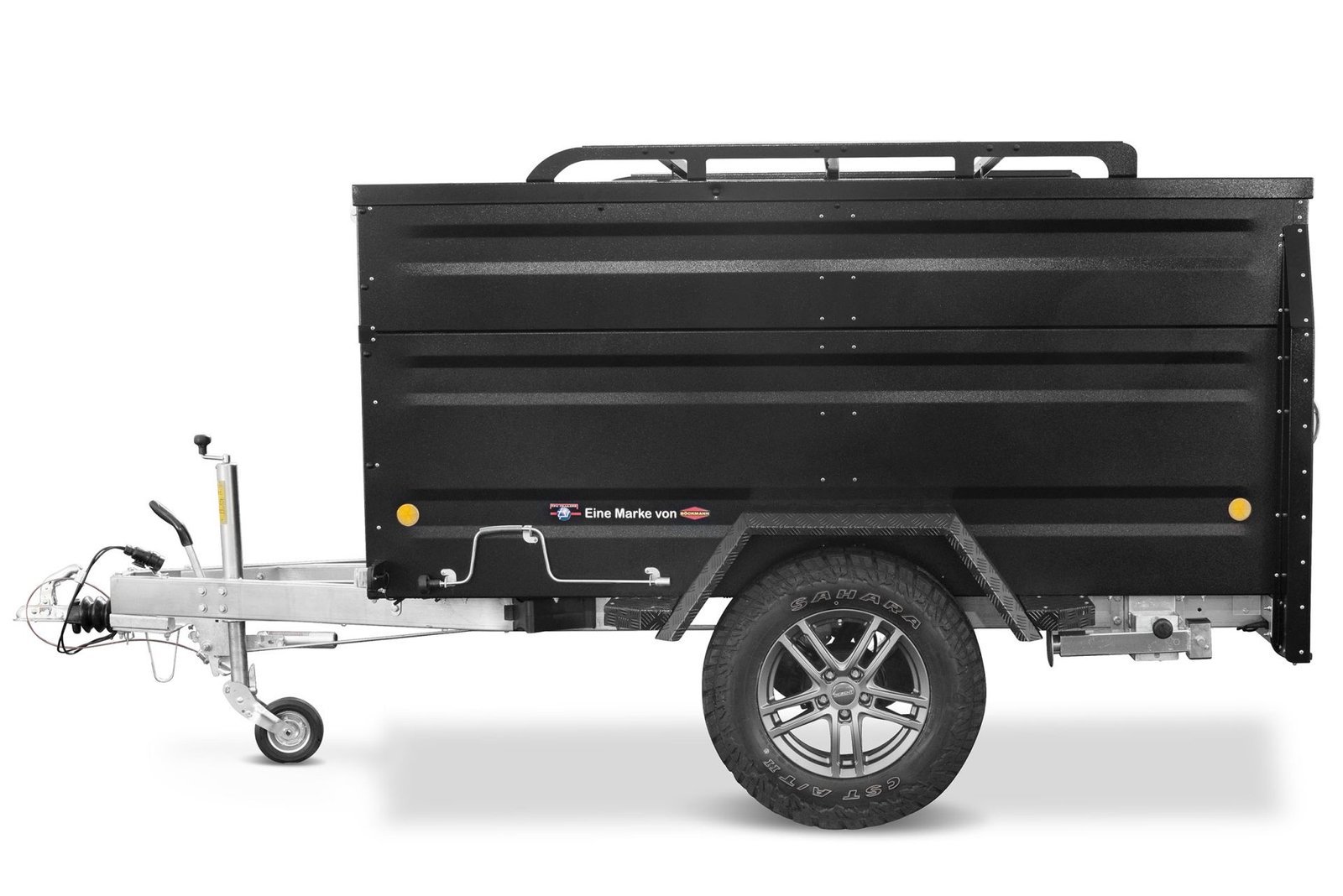 Remorque fourgon TPV KT-EB3 Offroad Plus noire 1300 kg avec rehausses