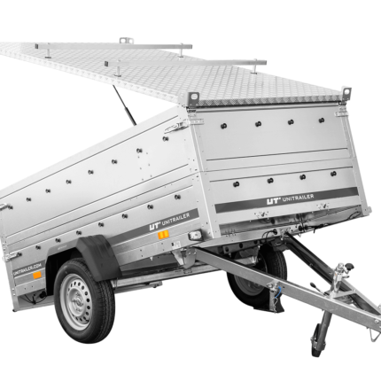 Remorque un essieu 230x125 UNITRAILER GARDEN 230 KIPP côtés BIS capot aluminium PTAC 750 kg – image 1