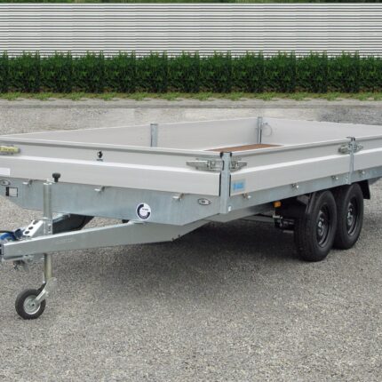 Remorque plateau Hapert Azure H-2 3500 5050 x 2000 à suspension parabolique et châssis bas