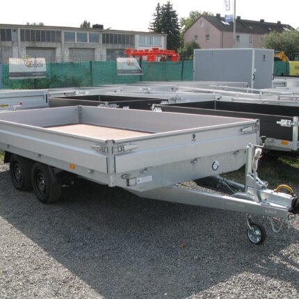 Remorque plateau Hapert Azure H-2 3500 4050 × 2000 mm avec rampes et suspension parabolique