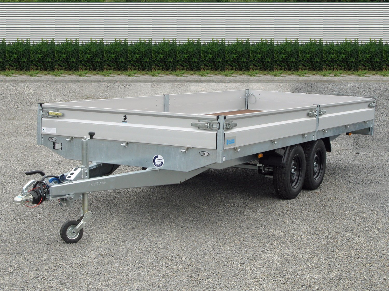 Remorque plateau Hapert Azure H-2 3500 6050 x 2200 à suspension parabolique