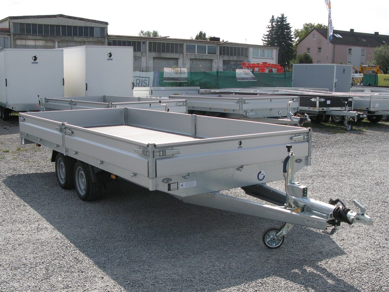 Remorque plateau Hapert Azure H-2 3500 4550 x 2000 à suspension parabolique