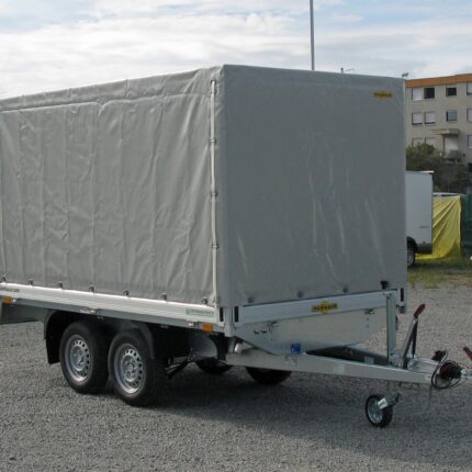 Remorque plateau Humbaur HT203116 avec bâche grise de 1600 mm
