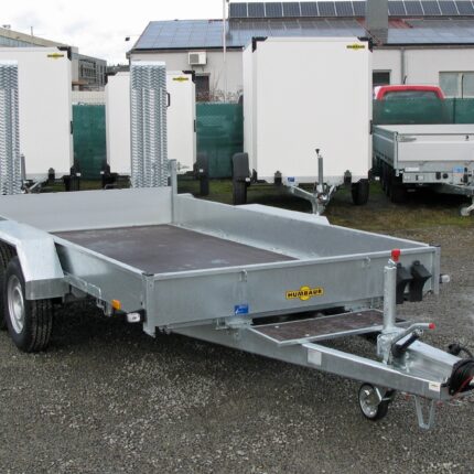 Remorque porte-engins Humbaur HS303016 avec 12 anneaux et rampes acier