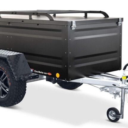 Remorque tout-terrain KT-EB2 1000 kg noire pour tente de toit
