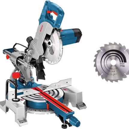 Scie à onglets radiale filaire 1400 W Ø216 mm avec 2 lames – image 1