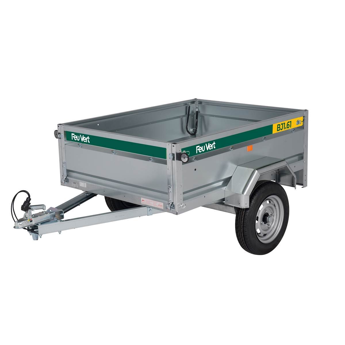 Remorque bagagère BJ1.61 500 kg 161x121x48 cm – image 1