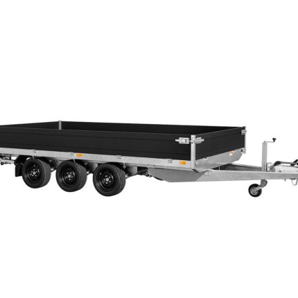 Remorque plateau Saris PL 506 224 3500 3 HD Heavy Duty à trois essieux