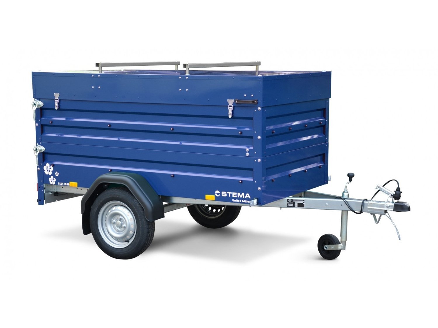 Remorque utilitaire STEMA BLUE MAN 750 avec rehausses et couvercle