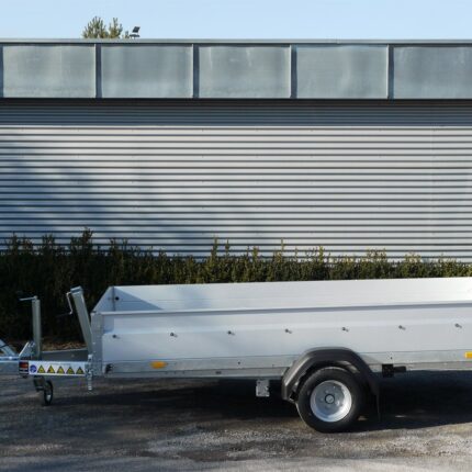 Remorque basculante STEMA MUT O2 18-30-15.1 avec manivelle télescopique 195/50 R13