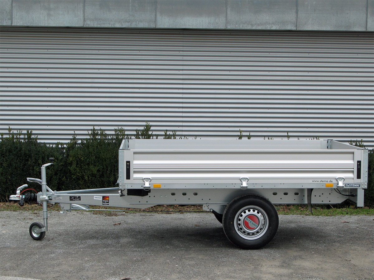 Remorque plateau STEMA SH O2 15-30-15.1 à ridelles aluminium