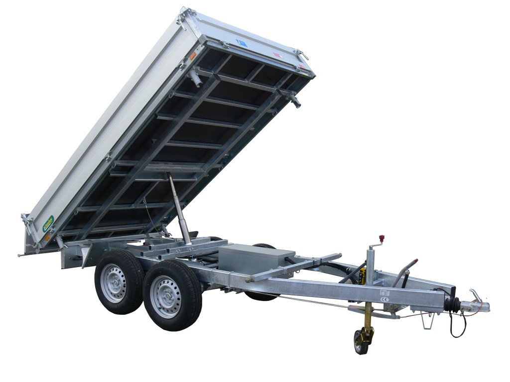 Benne trilatérale Unsinn UDK 3017-26-14 à plancher acier et pompe électrique